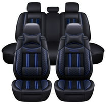 Maidao Car Seat Covers Full Set for Chevrolet for Bolt 2017-Present Leather Compatible Airbag Waterproof Soft Front Rear Cushion Protector with Headrest and Pillow