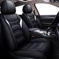 thumbnail image 1 of Maidao Car Seat Covers Full Set for FIAT for Linea 2007-2018 5 Seats Compatible Airbag Waterproof Premium Leather Front and Back Seat Protectors Black, 1 of 9