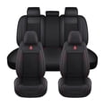 thumbnail image 1 of Maidao Car Seat Covers Full Set Leather for Audi for A3 2004-Present 5 Seats Water Resistant Front Rear Cushion Protector Black, 1 of 7