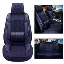 Maidao Car Seat Covers Full Set Leather for BMW for M3 2020-Present 5 Seats Water Resistant Front Rear Cushion Protector Blue