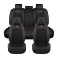 thumbnail image 1 of Maidao Car Seat Covers Full Set Leather for Cadillac for Escalade 1999-2000 5 Seats Water Resistant Front Rear Cushion Protector Black, 1 of 7