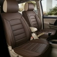 thumbnail image 1 of Maidao Car Seat Covers Full Set Leather for Kia for Telluride 2020-2023 7 Seats Three Row Water Resistant Front Rear Cushion Protector Coffee, 1 of 7