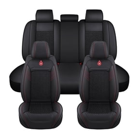 Maidao Car Seat Covers Full Set Leather for Mercedes-Benz for ML55AMG 1998-2016 5 Seats Water Resistant Front Rear Cushion Protector Black