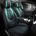thumbnail image 1 of Maidao Car Seat Covers Full Set for MINI for Cooper Clubman 2007-2014 5 Seats Compatible Airbag Water Resistant Front Rear Cushion Protector Black and Green, 1 of 9