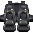 thumbnail image 1 of Maidao Car Seat Covers Full Set for Mercedes-Benz for CLC 2000-2014 5 Seats Leather Compatible Airbag Waterproof Soft Front Rear Cushion Protector with Headrest Black, 1 of 7