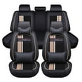 thumbnail image 1 of Maidao Car Seat Covers Full Set for Mercedes-Benz for CLS500 2006-Present 5 Seats Compatible Airbag Water Resistant Front Rear Cushion Protector Black and Beige, 1 of 9