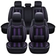 thumbnail image 1 of Maidao Car Seat Covers Full Set for Mercedes-Benz for ML450 1998-2016 5 Seats Waterproof Premium Leather Front and Back Seat Protectors Black and Purple, 1 of 6
