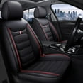 thumbnail image 1 of Maidao Car Seat Covers Full Set for Volkswagen for Eos 1997-Present 5 Seats Leather Compatible Airbag Water Resistant Front Rear Cushion Protector Black and Red, 1 of 7