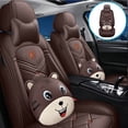 thumbnail image 1 of Maidao Car Seat Covers Full Set for BMW for 4series 2013-2019 5 Seats Waterproof Premium Leather Front and Back Seat Protectors Coffee, 1 of 9