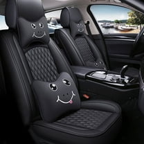 Maidao Car Seat Covers Full Set for Nissan for Quest 2004-2009 Compatible Airbag Waterproof Premium Leather Front and Back Seat Protectors