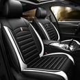thumbnail image 1 of Maidao Car Seat Covers for Land Rover for Discovery Sport 2014-Present 5 Seats Leather Waterproof Front Rear Cushion Protector Full Set Black and White, 1 of 8