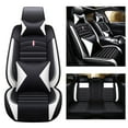 thumbnail image 1 of Maidao Car Seat Covers Leather Full Set Custom Fit for BMW for M2 2016-Present 5 Seats Water Resistant Front Rear Cushion Protector with Pillow Black White, 1 of 6