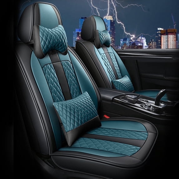 Maidao Car Seat Covers for Acura for TSX 2004-2014 334 Seats Compatible Airbag Leather Waterproof Front Rear Cushion Protector Full Set with Headrest Browm