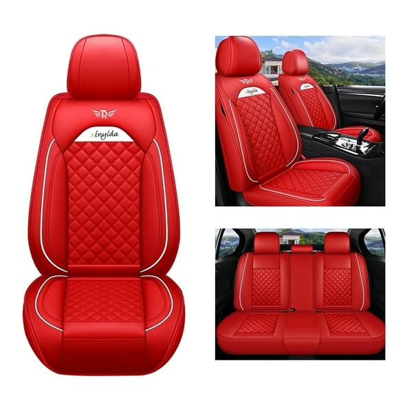 Maidao Car Seat Covers Leather Full Set for BMW for M3 2020-Present Compatible Airbag Water Resistant Front Rear Cushion Protector