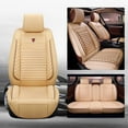 thumbnail image 1 of Maidao Car Seat Covers Leather Full Set for Cadillac for CT4 2020-Present 5 Seats Waterproof Front Rear Cushion Protector Beige, 1 of 10