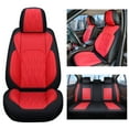 thumbnail image 1 of Maidao Car Seat Covers Leather Full Set for Cadillac for CTS 200-2013 5 Seats Waterproof Soft Front Rear Cushion Protector Black and Red, 1 of 7