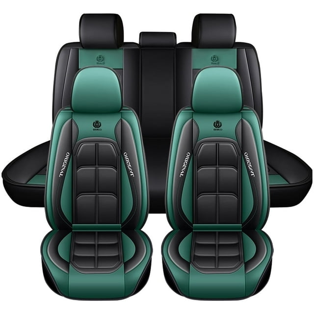 Maidao Car Seat Covers Leather Full Set for Cadillac for XTS 2013-2019 Compatible Airbag Water Resistant Front Rear Cushion Protector
