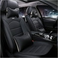 thumbnail image 1 of Maidao Car Seat Covers Leather Full Set for Daewoo for Lacetti 2004-2013 5 Seats with Headrest Waterproof Front Rear Cushion Protector Black, 1 of 9