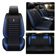 thumbnail image 1 of Maidao Car Seat Covers Leather Full Set for Nissan for Sentra 2007-2012 Compatible Airbag Water Resistant Front Rear Cushion Protector Black and Blue, 1 of 9