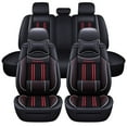 thumbnail image 1 of Maidao Car Seat Covers Leather Full Set for Opel for Antara 2008-2013 5 Seats Front Rear Cushion Protector with Headrest Black and Red, 1 of 6