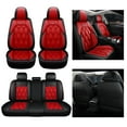 thumbnail image 1 of Maidao Car Seat Covers Leather Set Custom Fit for Honda for CR-V 1997-2019 5 Seats Sets Front Back Bottom Car Seat Water Proof Red, 1 of 6