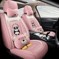 thumbnail image 1 of Maidao Car Seat Covers Leather Set for Mercedes-Benz for E320 2000-Present 5 Seats Compatible Airbag Water Resistant Front Rear Cushion Protector Pink, 1 of 9