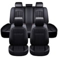 thumbnail image 1 of Maidao Car Seat Covers Leather Set Universal for Honda for Passport 1993-Present 5 Seats Front Rear Seat Protector Full Set, Waterproof Cushion Black, 1 of 7