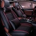 thumbnail image 1 of Maidao Car Seat Covers Leather Set for Volvo for S60 2001-2018 5 Seats Compatible Airbag Water Resistant Front Rear Cushion Protector with Headrest Black and Red, 1 of 9