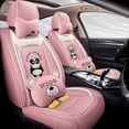 thumbnail image 1 of Maidao Car Seat Covers Leather Set for Cadillac for CT4 2020-Present 5 Seats Compatible Airbag Water Resistant Front Rear Cushion Protector Pink, 1 of 9