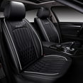 thumbnail image 1 of Maidao Car Seat Covers Leather Set for Mercedes-Benz for B160 2009-Present 5 Seats Compatible Airbag Waterproof Front Rear Cushion Protector Black, 1 of 7