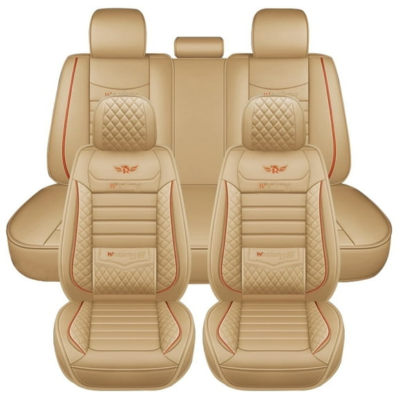 Maidao Car Seat Covers Leather Set for Mercedes-Benz for GLE43AMG 2016-Present Compatible Airbag Water Resistant Front Rear Cushion Protector
