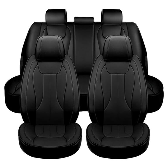 Maidao Car Seat Covers Leather Set for Opel for Signum 2003-2008 5 Seats Breathable, Waterproof with Anti-Slip Full Backrest Seat Protectors Black