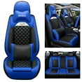 thumbnail image 1 of Maidao Car Seat Covers Leather for Buick for Regal 1998-Present 5 Seats Water Resistant Front Rear Cushion Protector with Pillow Blue, 1 of 9