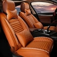 thumbnail image 1 of Maidao Car Seat Covers Leather for Honda for Passport 1993-Present 5 Seats Water Resistant Front Rear Cushion Protector Cayenne yellow, 1 of 6