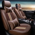 thumbnail image 1 of Maidao Car Seat Covers Leather for SEAT for Tarraco 2018-Present 5 Seats Airbag Compatible Water Resistant Front Rear Cushion Protector Coffee, 1 of 9