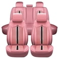 thumbnail image 1 of Maidao Car Seat Covers for BMW for M3 2020-Present 5 Seats Leather Waterproof Front Rear Cushion Protector Full Set Pink, 1 of 9
