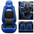 thumbnail image 1 of Maidao Car Seat Covers for FIAT for Linea 2007-2018 5 Seats Leather Waterproof Front Rear Cushion Protector Full Set with Headrest Blue, 1 of 9