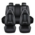 thumbnail image 1 of Maidao Car Seat Covers for Honda for HR-V 2016-2022 5 Seats Leather Waterproof Front Rear Cushion Protector Full Set with Headrest Black, 1 of 8