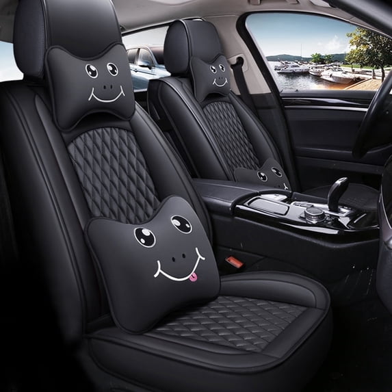 Maidao Car Seat Covers for Volvo for S80 1999-2016 Compatible Airbag Leather Waterproof Front Rear Cushion Protector Full Set