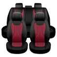 thumbnail image 1 of Maidao Custom Fit Discovery Sport Car Seat Covers Full Set Leather for Land Rover Discovery Sport 2014-Present Water Resistant Front Rear Cushion Protector Black Red, 1 of 6
