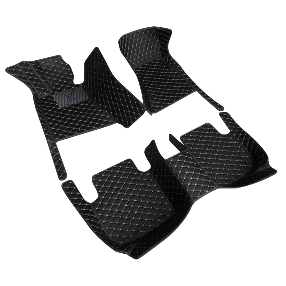 Maidao Floor Mats for Cars for Kia for Niro 20162022 All Weather PU Leather Auto Liners Anti-Slip Automotive Floor Mats Beige-Black