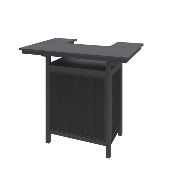 Maidao Outdoor Bar Patio Bar Kitchen Island Backyard Bar HDPE Aluminum Frame for Entertaining
