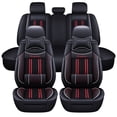 thumbnail image 1 of Maidao Seat Covers for Cars with Headrest Water Proof for Nissan for Rogue/X-Trail 2007-Present 5 Seats Front Rear Cushion Protector Black and Red, 1 of 6