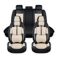 thumbnail image 1 of Maidao Sets Front Back Car Seat Bottom Water Proof for Nissan for Sentra 2007-2012 5 Seats with Backrest Black Beige, 1 of 5