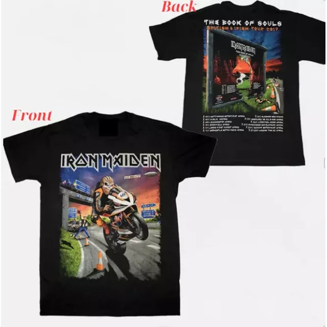 Maiden Iron The Book Of Souls UK And Irish Tour TShirt Band Rock Tee