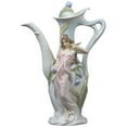 thumbnail image 1 of Maiden with Purple Freesia Flowers Porcelain Teapot, 1 of 1