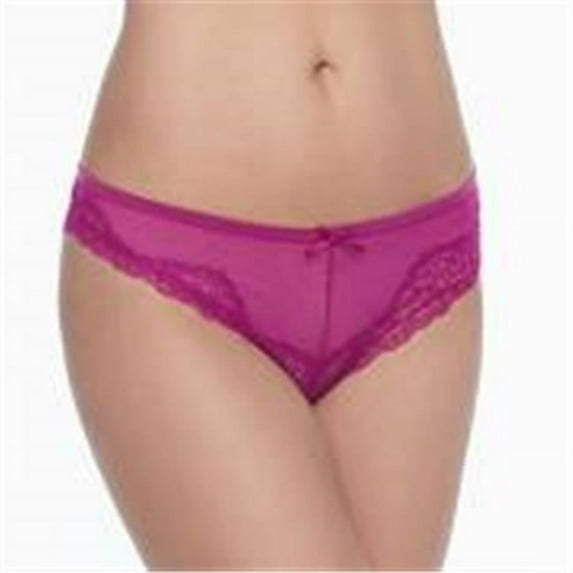 Maidenform 00617914264727 Womens Comfort Devotion Mesh & Lace Tanga Panty - Med Purple, Size 6