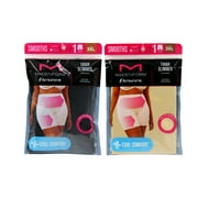 Maidenform 2 Pack Thigh Slimmer with Cool Comfort Smooths1 Nude 1 Black (L12-14)