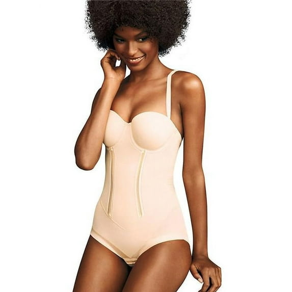 Maidenform 37745226990 Easy Up Firm Control Body Briefer, Latte Lift - Size 38D