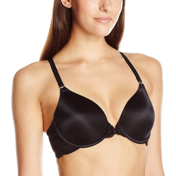 Maidenform BLACK One Fab Fit Extra Coverage Lace T-Back Bra, US 38C, NWOT